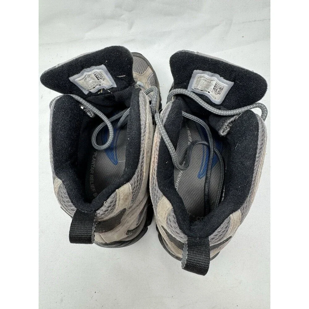 Merrell Moab 2 Mid Trail Hiking Boots Mens Size 9 Gray Suede Vibram J06045